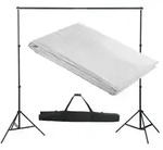 vidaXL Fotohintergrund-System 300 x 300 cm Wei&szlig;