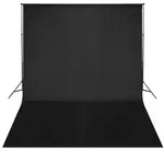 vidaXL Fotohintergrund-System 500 x 300 cm Schwarz