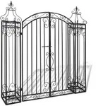 vidaXL Zierendes Gartentor Schmiedeeisen 122&times;20,5&times;134 cm