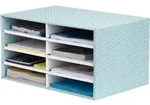 BankersBox Schreibtisch Organizer A4 8 F&auml;cher gr&uuml;n/wei&szlig; 1PK Multimedia-Technik
