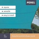 Perel Sonnensegel, wasserabweisend, 3.6 x 3.6 m, 160 g/m2, Polyester, Quadrat,