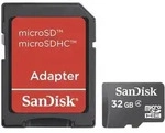 SanDisk Flash-Speicherkarte - 32 GB - Class 4microSDHC - Schwarz