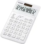 Casio JW-200SC Tischrechner Wei&szlig; Display (Stellen): 12 solarbetrieben,