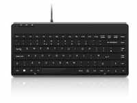 Perixx PERIBOARD-409 U, DE, Mini USB-Tastatur, schwarz Eingabe / Ausgabe Tastaturen