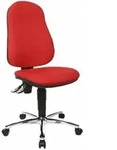 Topstar B&uuml;rostuhl Point 60, 8169G21 rot, chrom Stoff
