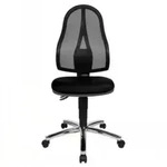 TopStar Topstar B�rostuhl Point 60 Netz, 8169NETG200 schwarz, chrom Stoff