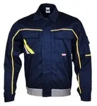 "Bund-Jacke - Gr. 24 - marine/gelb/zink - V2 - Applikationen warnorange/warngelb -