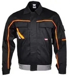 "Bund-Jacke - Gr. 24 - schwarz/orange/zink - V2 - Applikationen warnorange/warngelb -