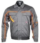 "Bundjacke - Gr. 24 - zink/orange/schiefer - V2 - Applikationen warnorange/warngelb -