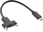InLine&reg; USB 3.2 Gen.2 Adapterkabel, Stecker C auf Einbaubuchse C, 0,20m Kabel