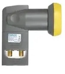 Humax Twin Universal LNB, Integrierter Wetterschutz, LTE-Filter, schwarz/gelb