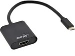 InLine&reg; USB Display Konverter, USB-C Stecker zu HDMI Buchse 4K/60Hz, schwarz Adapter