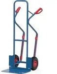 Stapelkarre H.1300mm Schaufel-L300xB480mm Luft-Bereifung Trgf.300kg brillantblau