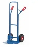 Fetra Stahlrohrkarre H&ouml;he 1300 mm, Schaufel 300x480mm Luftbereifung