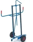 Plattenkarre Trgf.350kg H.1460mm Aufl.-L500xB200mm Bereifung Luft brillantblau
