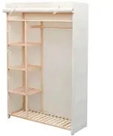 vidaXL Schrank Stoff und Kiefernholz 110 x 40 x 170 cm
