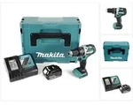 Makita DHP 484 RT1J 18V Brushless Li-Ion Akku Schlagbohrschrauber im Makpac...