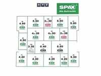 SPAX® Montagekoffer Schraubenset 1070 tlg. mit 17 Abmessungen Senkkopf, T-STAR plus,