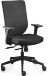 B&uuml;rodrehstuhl Comfort Armlehnen,breiten-u.h&ouml;henv.schwarz 410-520mm Synchront.
