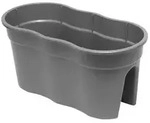 KHW 35202 Blumentopf Flowerclip, XL, 2-er Set, grau
