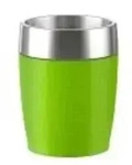 emsa Isolierbecher TRAVEL CUP, 0,20 L., Manschette limette hochwertiger Edelstahl,