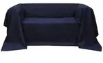 Micro-Suede Sofa&uuml;berwurf Tagesdecke Marineblau 140 x 210 cm