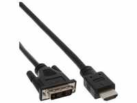 InLine® HDMI-DVI Adapterkabel, HDMI Stecker auf DVI 18+1 Stecker, 3m Kabel zu...