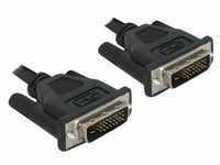 Delock Kabel DVI 24+1 Stecker > DVI 24+1 Stecker 0,5 m schwarz