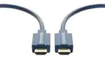 clicktronic HDMI Anschlusskabel 15.00 m Blau 70309 Audio Return Channel, vergoldete