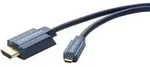 clicktronic HDMI Anschlusskabel 2.00 m Blau 70328 Audio Return Channel, vergoldete
