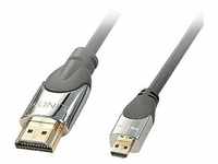 LINDY HDMI Anschlusskabel HDMI-A Stecker, HDMI-Micro-D Stecker 2.00 m Grau...