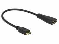 Delock Adapterkabel mini HDMI-C Stecker > HDMI-A Buchse High Speed with Ethernet 23