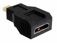 Delock HDMI Adapter [1x HDMI-Stecker D Micro - 1x HDMI-Buchse C mini] Schwarz