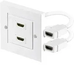 Goobay 51723 HDMI Adapter [2x HDMI-Buchse - 2x HDMI-Buchse] Wei&szlig;
