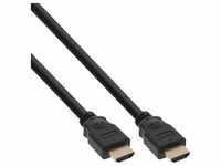 InLine® HDMI Kabel, HDMI-High Speed, Stecker / Stecker, verg. Kontakte, schwarz, 2m