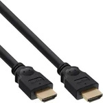 InLine&reg; HDMI Kabel, HDMI-High Speed, ST / ST, verg. Kontakte, schwarz, 15m Kabel