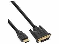 InLine® HDMI-DVI Kabel, vergoldete Kontakte, HDMI Stecker auf DVI 18+1...