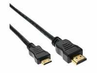 InLine® HDMI Mini Kabel, High Speed Cable, Stecker A auf C, verg. Kontakte,...