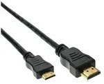 InLine&reg; High Speed HDMI&reg; Mini Kabel, Stecker A auf C, verg. Kont., schwarz, 10m