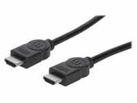 Manhattan HDMI Cable, 4K@30Hz (High Speed), 3m, Male to Male, Black, Equivalent to
