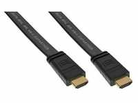 InLine® HDMI Flachkabel, HDMI-High Speed mit Ethernet, verg. Kontakte,...