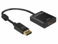 Delock Adapterkabel DisplayPort 1.2 Stecker > HDMI Buchse schwarz 4K Aktiv