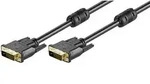 Goobay DVI Anschlusskabel 1.80 m Schwarz 93574 vergoldete Steckkontakte, mit