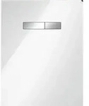 TECElux WC-Bet&auml;tigungsplatte manuell, Glas wei&szlig;, Tasten chrom