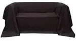 Micro-Suede Sofa&uuml;berwurf Tagesdecke Braun 270 x 350 cm