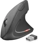 Trust Verto Ergonomische Maus Funk Optisch Grau 6 Tasten 1600 dpi Ergonomisch