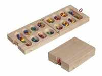 Kalaha, mini, klappbar, Reisespiel,Brettspiel aus Holz, 1-2 Spieler, ab 8 Jahre