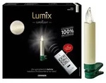 Krinner Lumix SuperLight Metallic 12er Basis-Set Kabellose Christbaumkerzen Cashmere