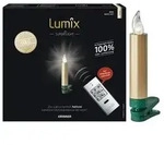 Krinner Lumix SuperLight Metallic 12er Basis-Set Kabellose Christbaumkerzen Gold