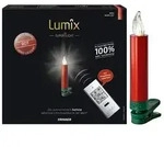 Krinner Lumix SuperLight Metallic 12er Basis-Set Kabellose Christbaumkerzen Rot